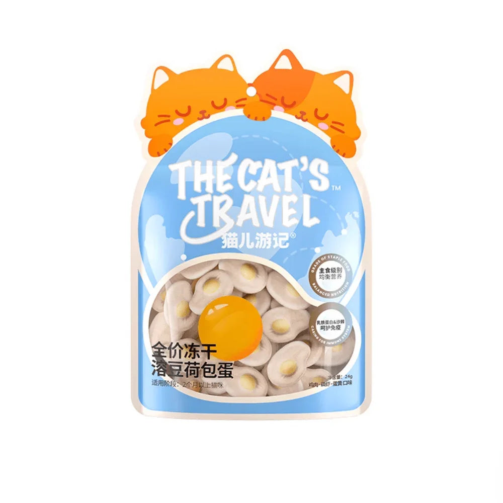 THE CAT'S TRAVEL Functional Poached Egg Cat Freeze-Dried 24g