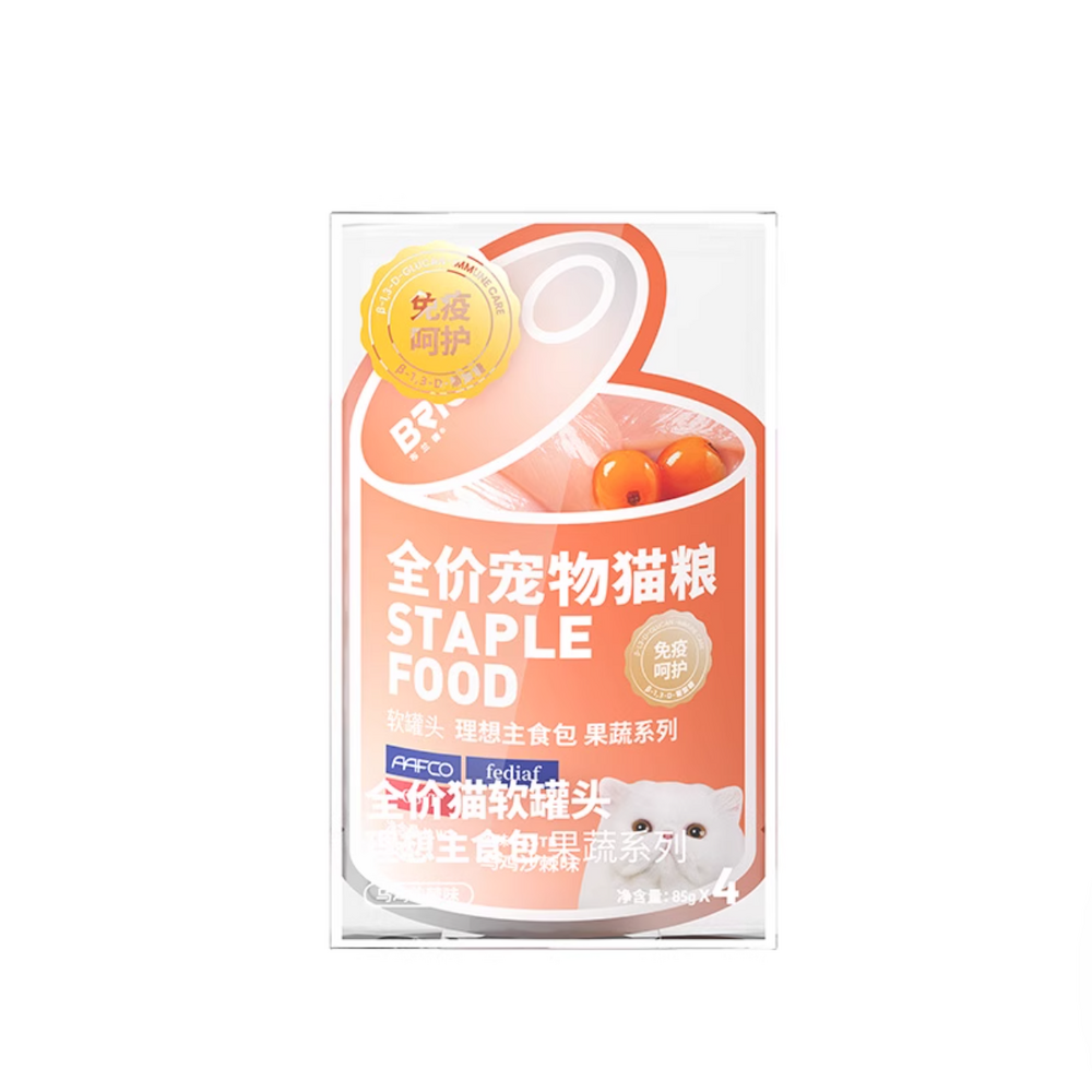 BRIGHT Ideal Fruit & Veggie Series Staple Soft Canned Food Wet Cat Food