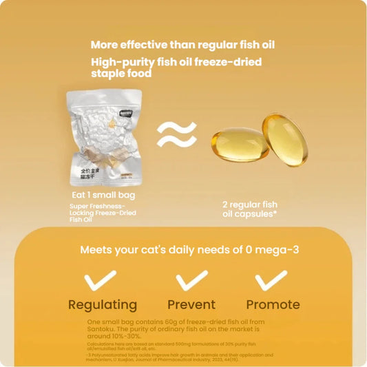 BRIGHT High-Purity Fish Oil Cat Freeze-Dried 60g*3