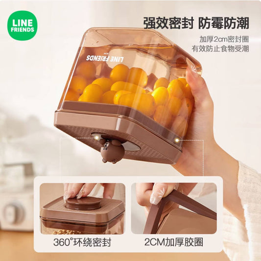 【存放冻干】布朗熊正品按压密封桶1000ML