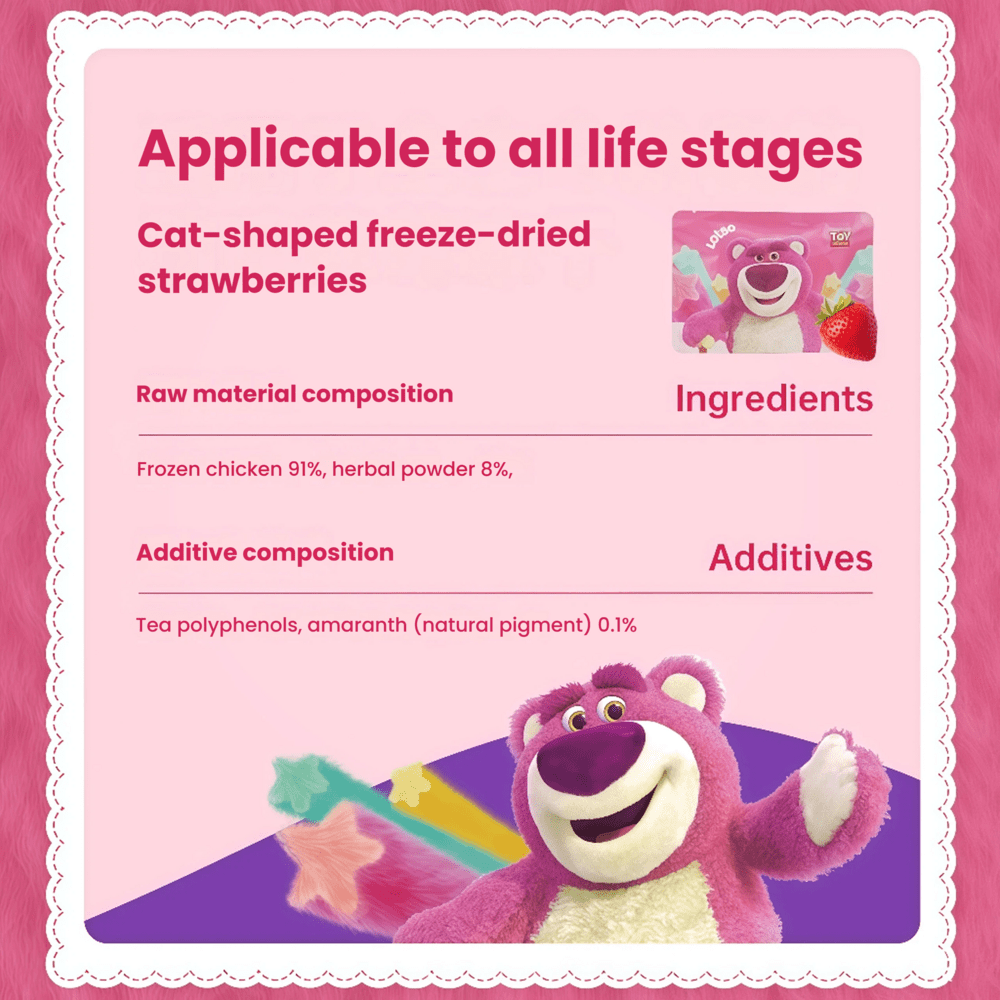 Alfie&Buddy Lotso Bear head Dry Cat Treats 8g*6