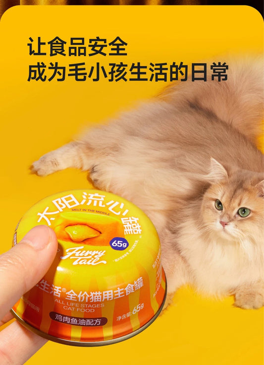 Furrytail尾巴生活太阳流心全价主食罐65g*4/盒