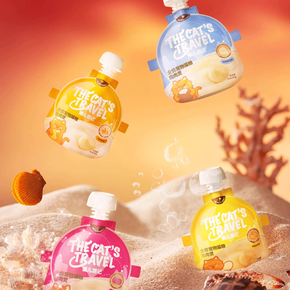The Cat's Travel猫儿游记全价主食功能肉肉煲混合口味50g*4