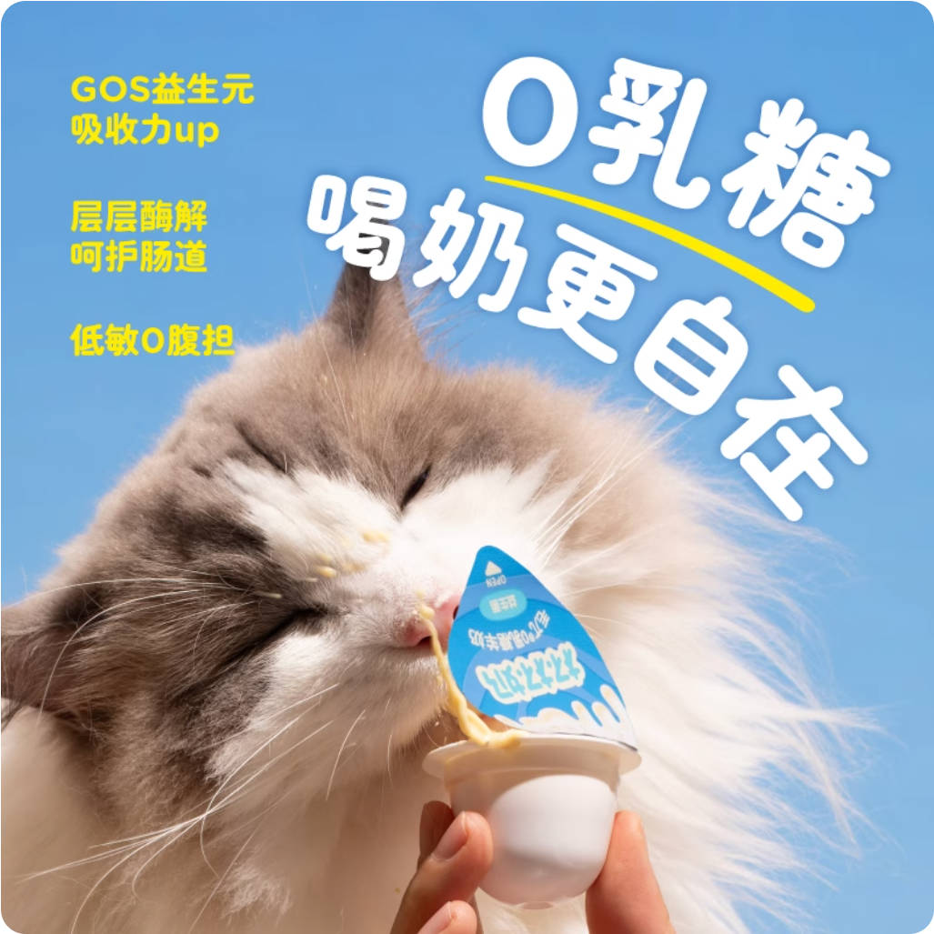 【新品】MAOWOO毛兀宠物零食0乳糖羊奶营养杯杯奶22ml*12