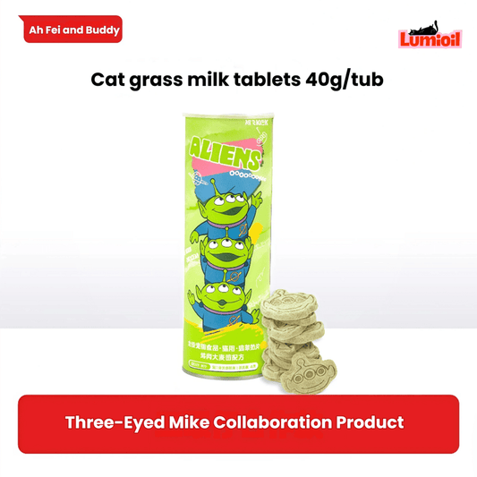 Alfie&Buddy Three-Eyed Cat Grass Milk Chew Dry Cat Treats 40g