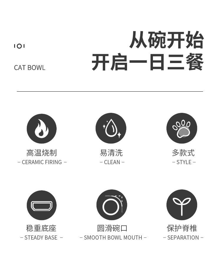 【猫碗】花朵边斜口高脚碗15.5cm*8.3cm