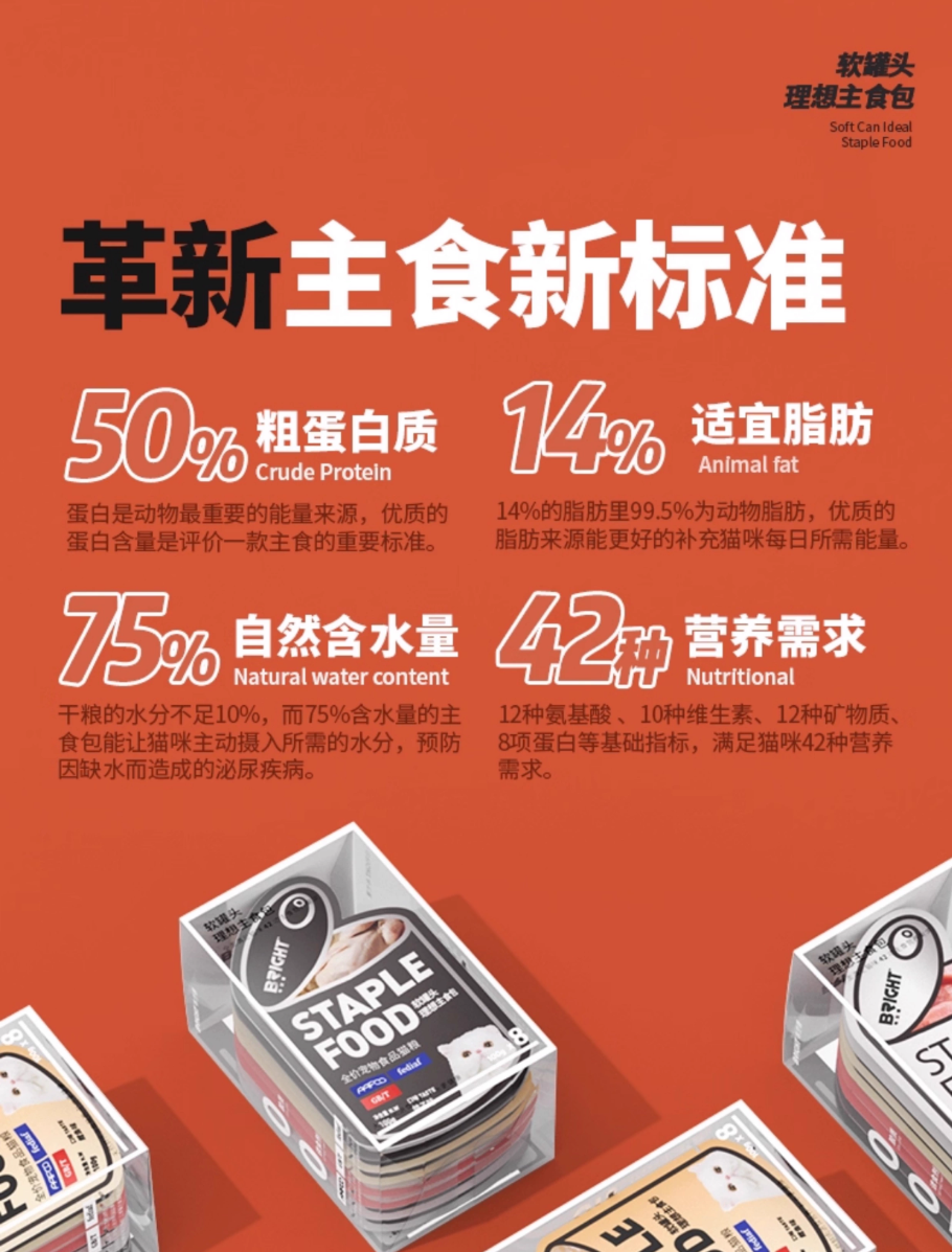 BRICHT布兰德Ideal Full-Price Soft Canned Food 100g*8