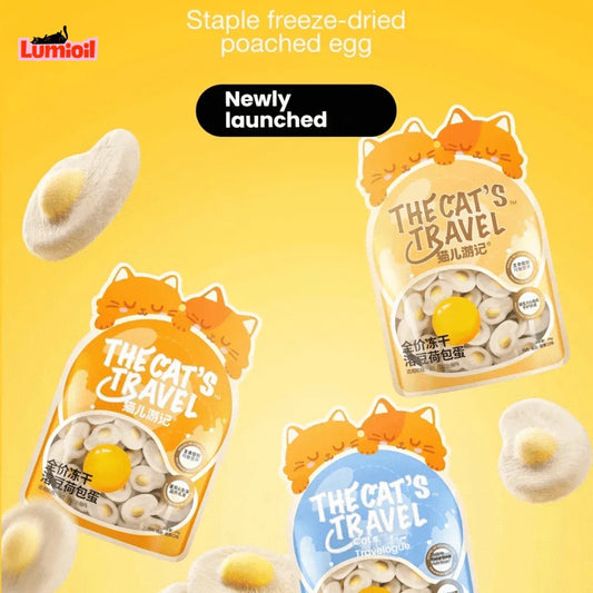 THE CAT'S TRAVEL Functional Poached Egg Cat Freeze-Dried 24g