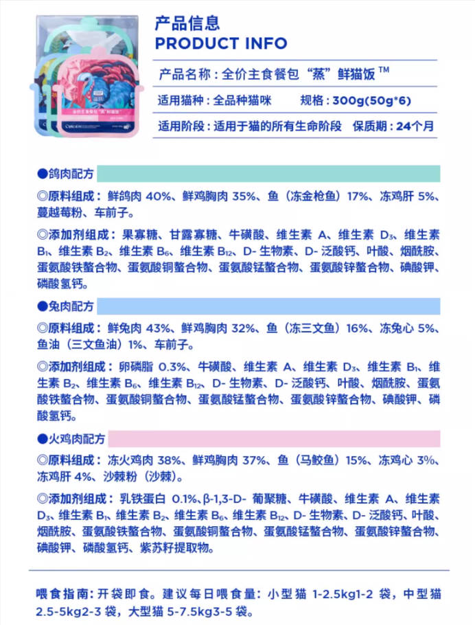 Legendsandy蓝氏猫粮全价主食湿粮餐包蒸鲜猫饭混合口味50g*6