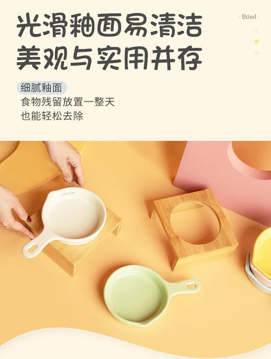 【猫碗】韩国宠物陶瓷BD平底锅14cm