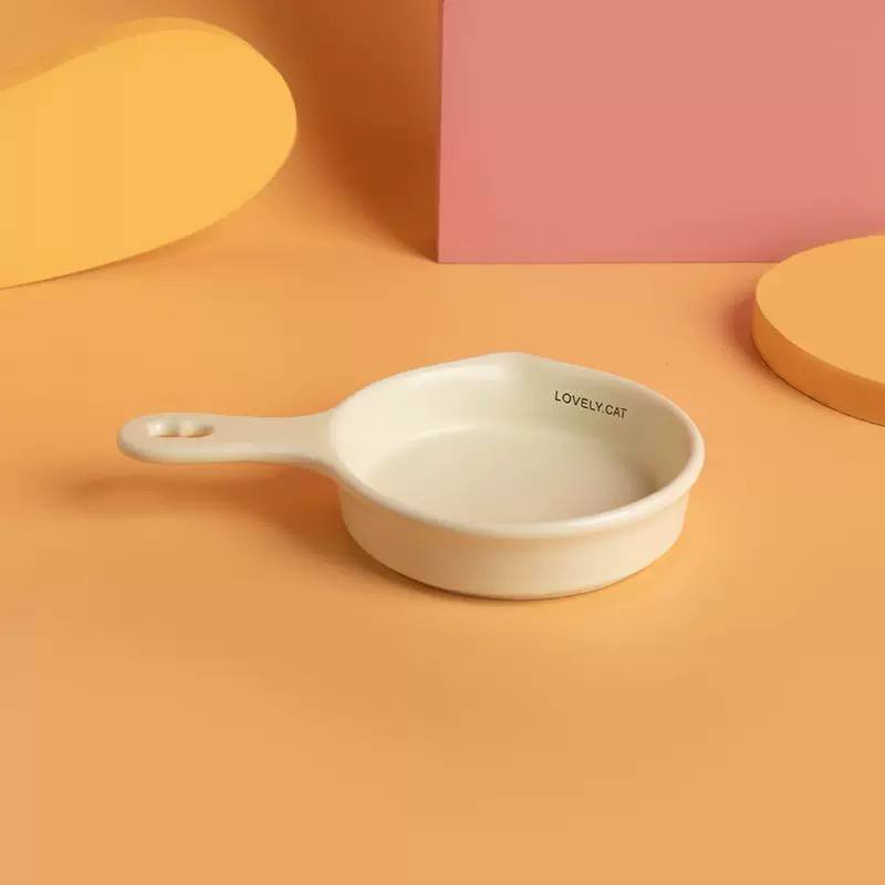 【猫碗】韩国宠物陶瓷BD平底锅14cm