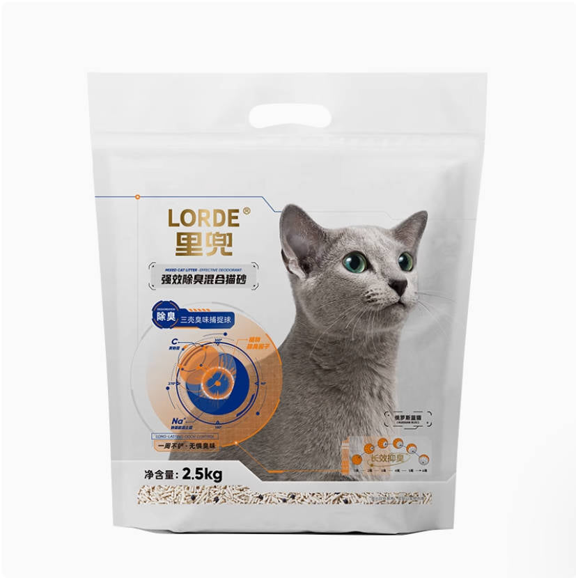 里兜猫砂小黑核除臭2.0混合豆腐猫砂2.5kg