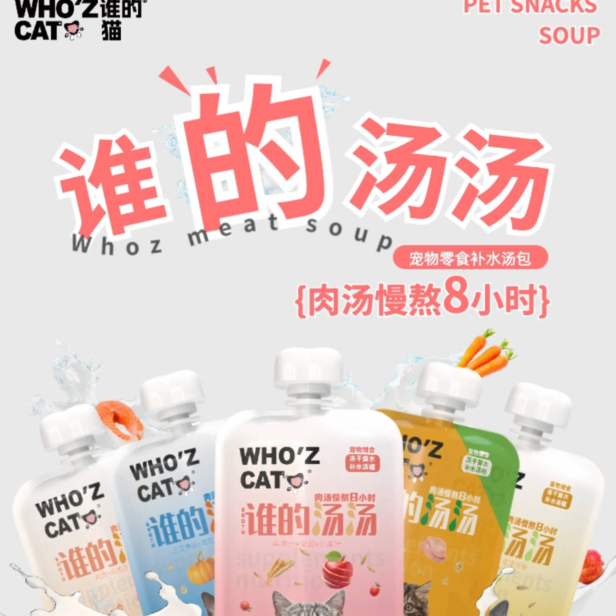 whozcat谁的猫谁的汤汤猫零食汤包50g